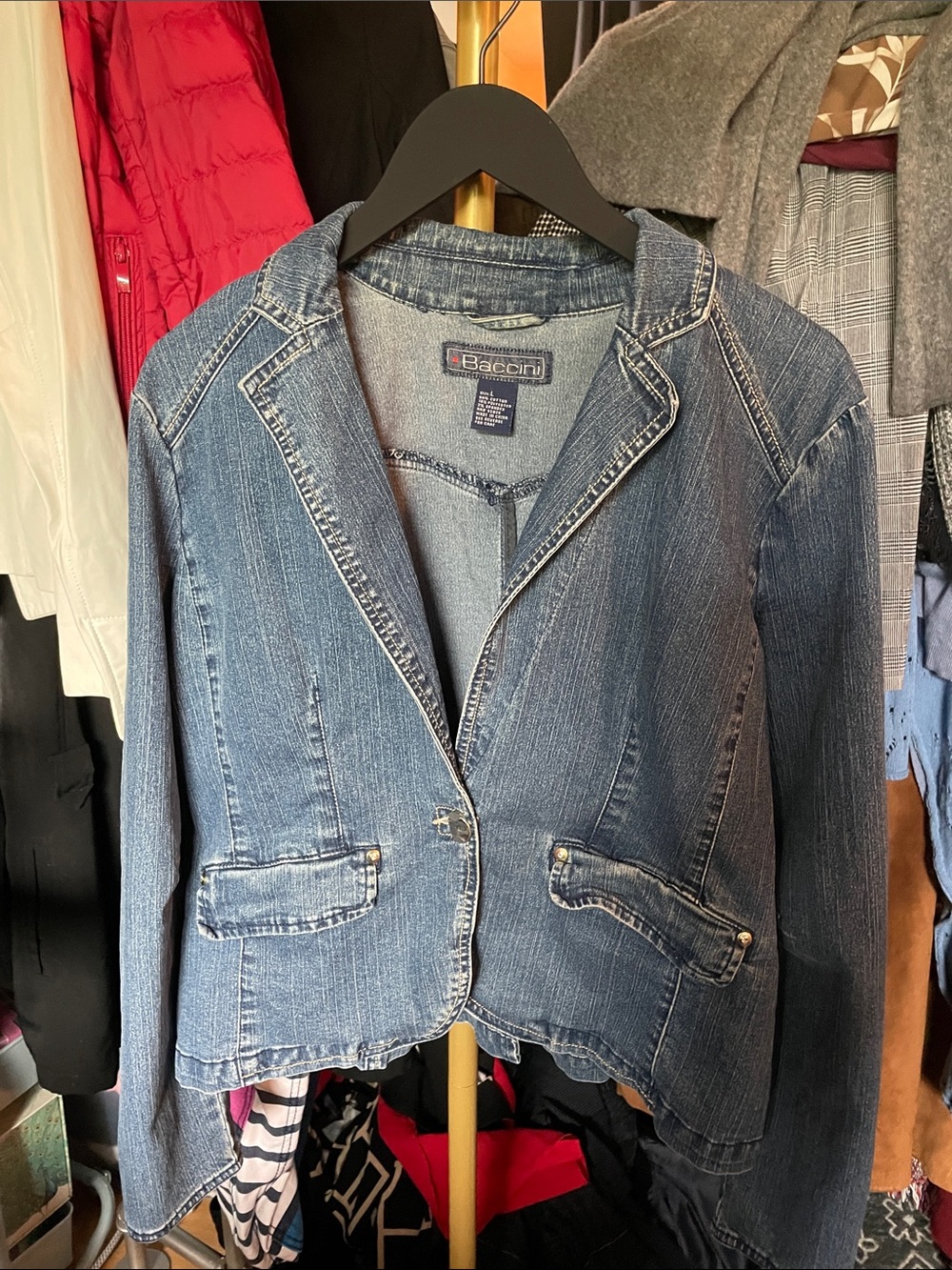 Baccini Blue Jean Jacket Classic Denim Style